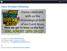 Tablet Screenshot of oasischristianfellowship.com